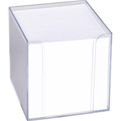 Zettelbox 9,5x9,5x9,5cm transparent Packung mit 12 Stück