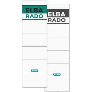 Elba Rückenschilder 100420956, rado brillant, weiß, 54 x 190mm, Einsteckschild, 240 g/qm, 10 Stück