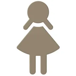 Hewi 801 Symbol Frau 801.91.02086 sand, selbstklebend