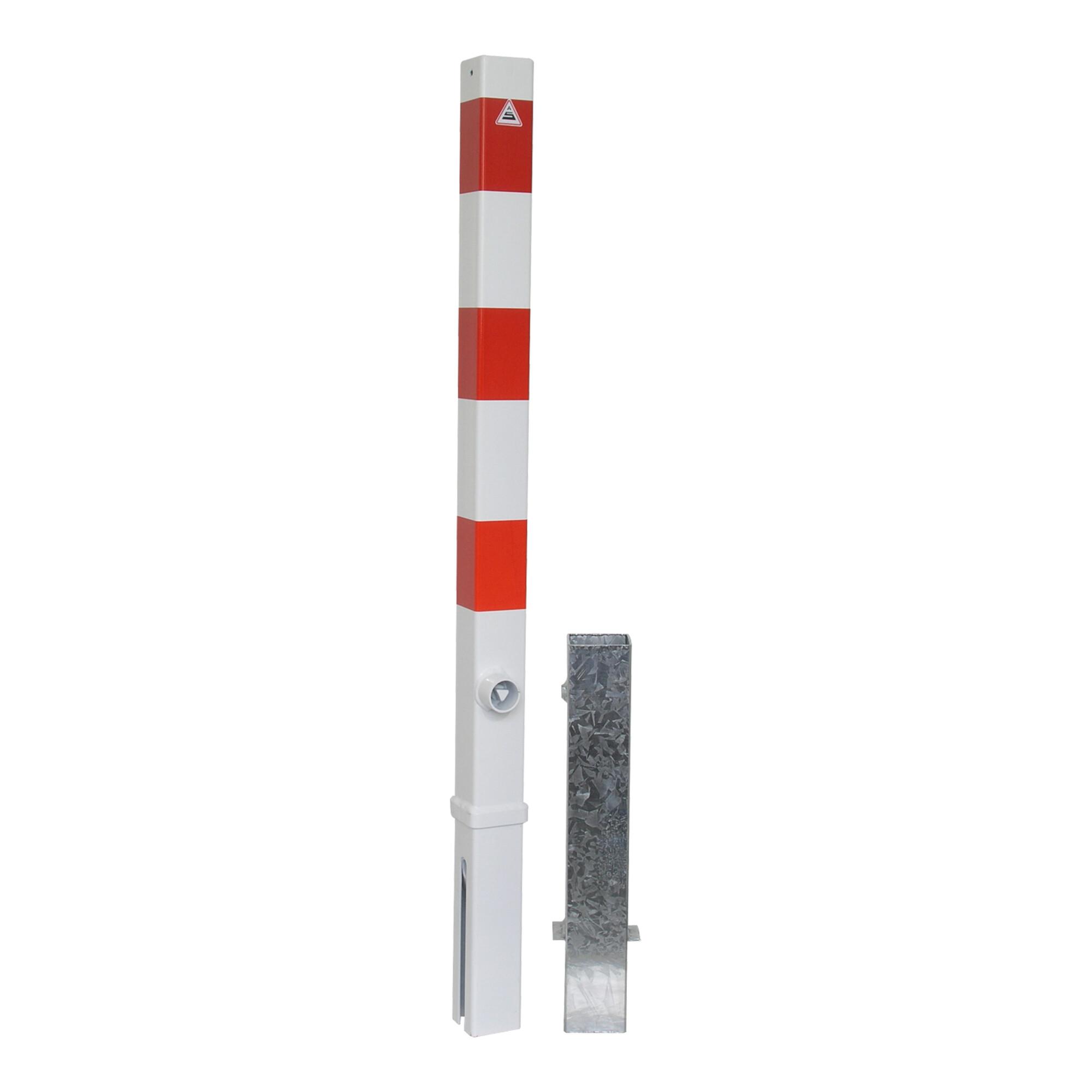 Schake Absperrpfosten Typ 470F/2, 70x70mm, herausnehmbar- + Dreikantverschluß, + 2 Ösen)