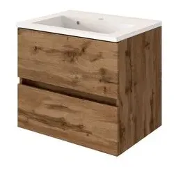 Held-Möbel Waschtisch Baabe Holzoptik Braun Eiche 60 cm