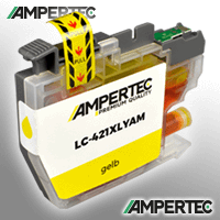 Ampertec Tinte kompatibel mit Brother LC-421XLY yellow