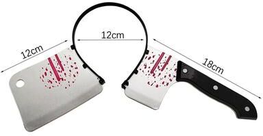 Uplifted Finds Halloween Horror Bloody Headband Fake Axe Saw Knife Costume Cosplay Prop c