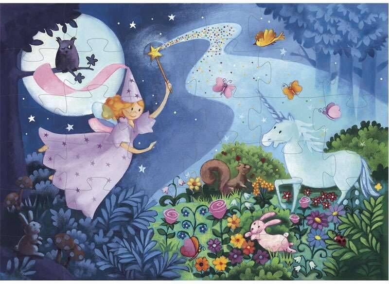 Puzzle - La fée et la licorne 36 pcs - Djeco