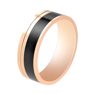 Partnerring AKZENT "Ivano, langlebig" Gr. 68, rosa (roségoldfarbig), Fingerringe, Herren, 68, Edelstahl