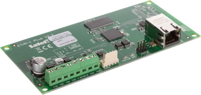 Satel ETHM-1 Plus module voor Satel INTEGRA en VERSA systemen, Groen, 57 x 80 mm