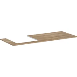 hansgrohe Xelu Q Konsole mit Ausschnitt links, 1360x550, für Aufsatzwaschtisch, geschliffen, 54097230, Farbe: Eiche Natur