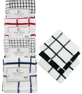 IH Casa Decor 3 Pk Terry Dish Cloth Asstd - Set of 2