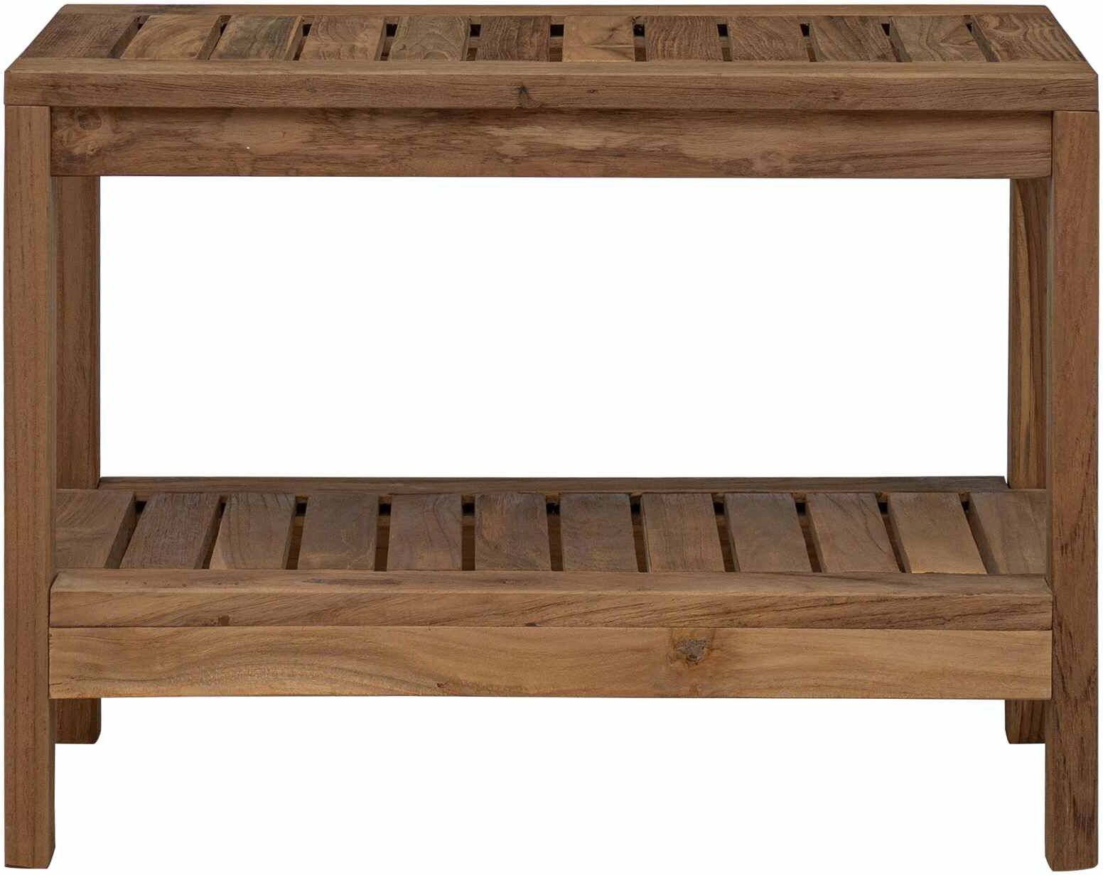 vidaXL Table d'appoint de salle de bain Naturel 60 x 30 x 45 cm