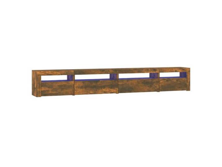NOUVEAU Meuble télé - Meuble TV - Console TV - avec lumières LED - Console TV - Chêne fumé - 270x35x40cm 23080