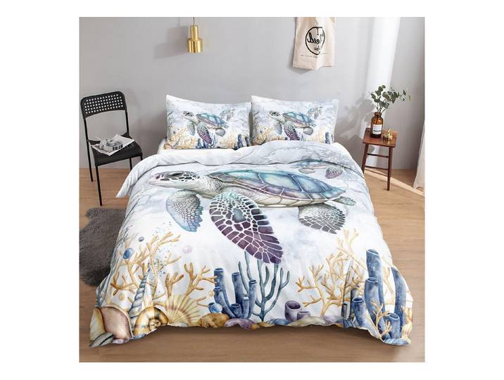 LuxusKollektion Kinderbettwäsche Bettwäsche Set Meeresschildkröte 200x200cm