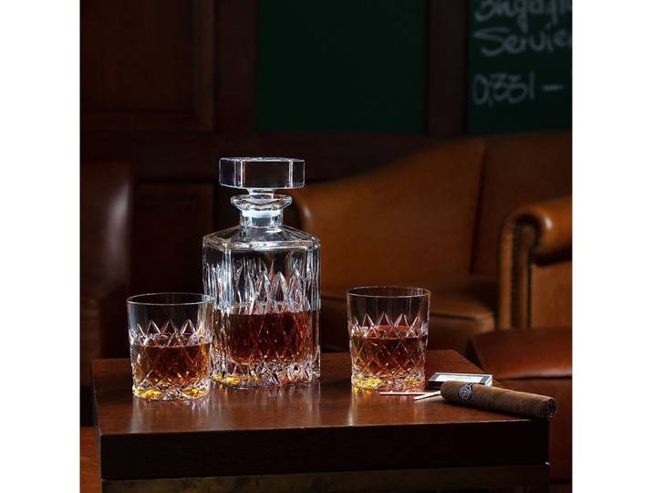 ARNSTADT KRISTALL Karaffe Whisky Karaffe Venedig (25 cm) - Kristallglas mundgeblasen · von Hand, (1-tlg)