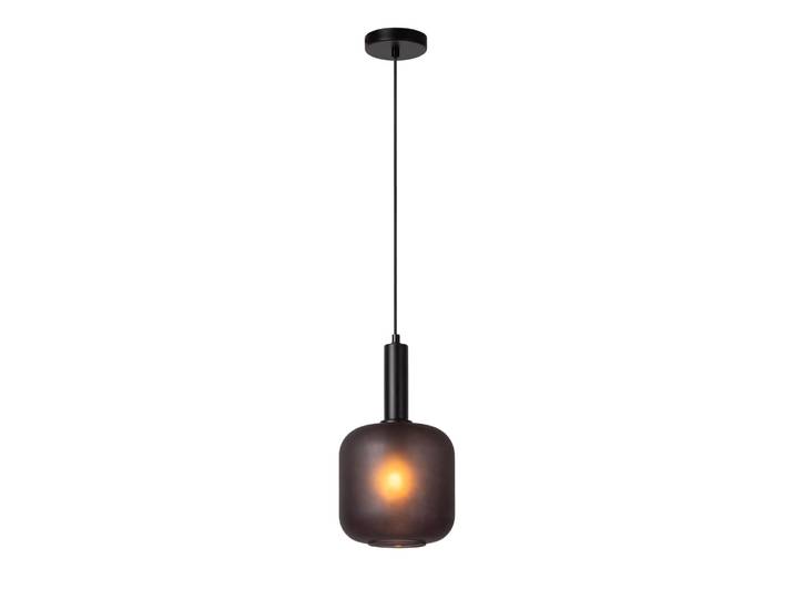 Suspension verre 1 lumière verre noir