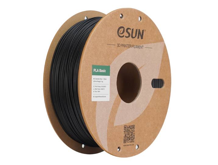 eSUN PLA-Basic 3D-printfilament 1,75 mm - Zwart 1 kg, Hoge snelheid &amp; hoge kosteneffectiviteit geüpgraded PLA 3D-filament voor de meeste printers snelle levering