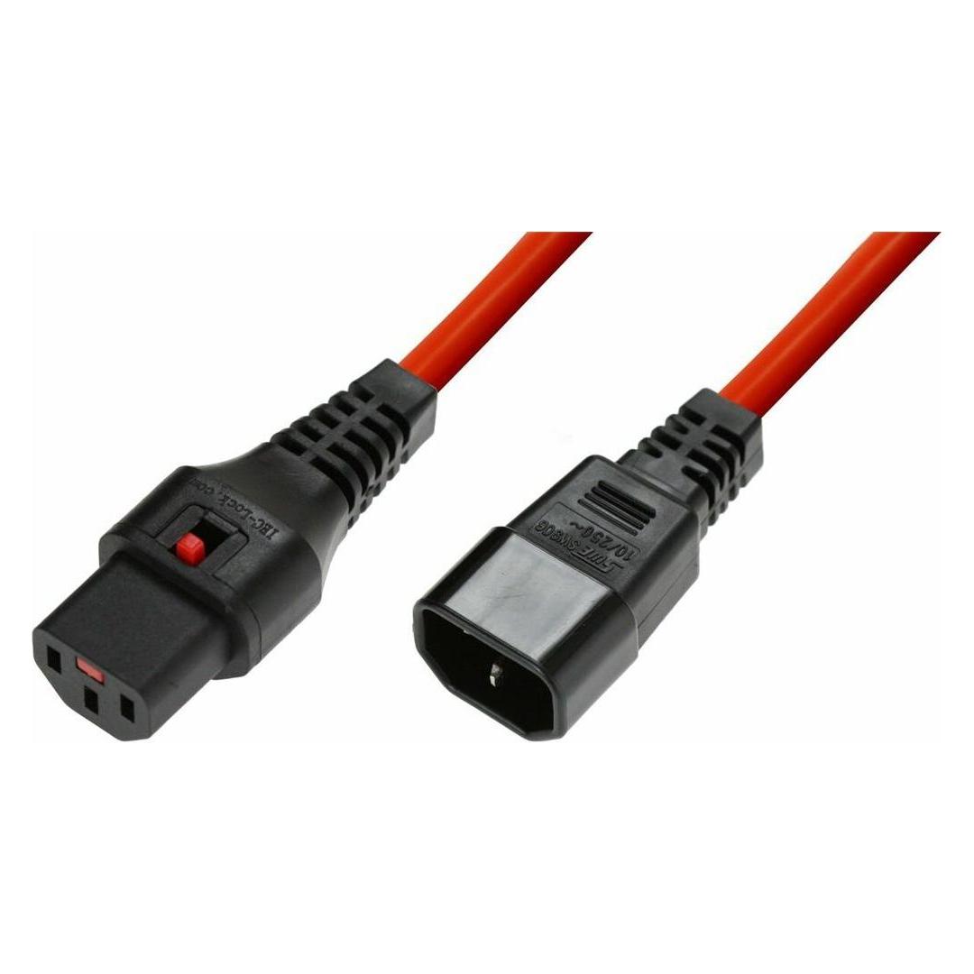 MicroConnect IEC Lock C13 to C14, 1,5m (1.50 m) (MC-C13C14LOCK-1.5M)