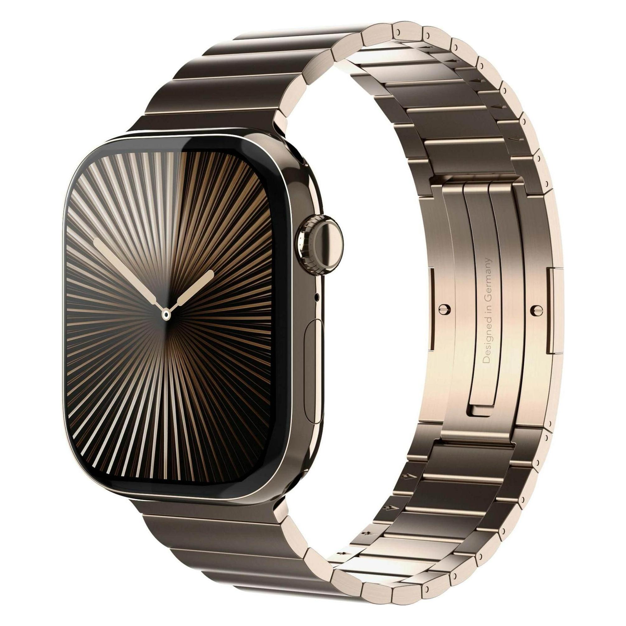 Vonmählen Edelstahl Gliederarmband Pro für Apple Watch 44/45/46/49mm, gold (316L-Edelstahl, Edelstahl, Stainless Steel) (AWS00216)