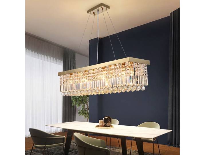 Lustre LED en cristal moderne, lampe suspendue pour salle à manger, salon, chambre et cuisine