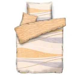 BADIZIO Classic Wendebettwäsche Wellen-Design Mikrofaser Plüsch Einzelbett, 3tlg.