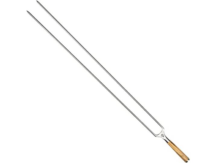 Forged Spies Churrasco, 70cm, Spies vorm, Olijfhouten handgreep, Barbecue spies