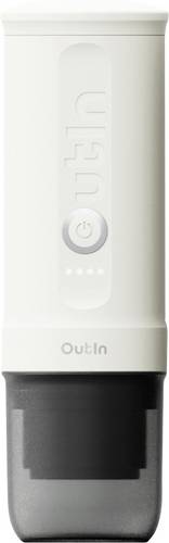 OutIn OTEM-01-PW Espressomaschine Pearl White für unterwegs / portable, mit Druckbrühsystem, mit Li-Ion Akku