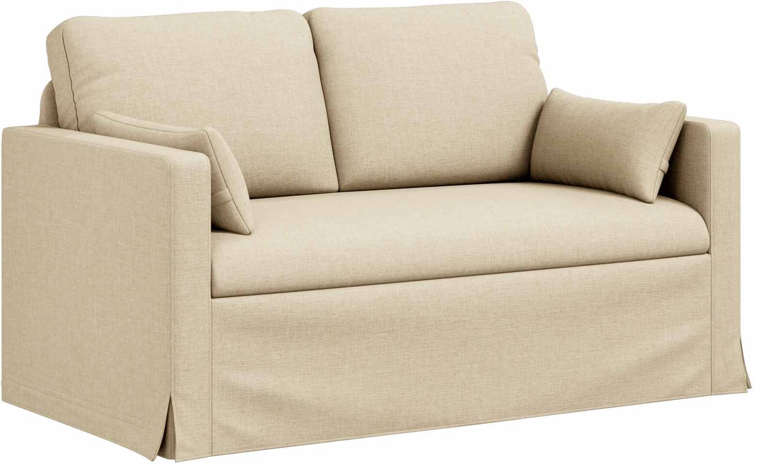 vidaXL Canapé Crème 139 x 78 x 80 cm tissu