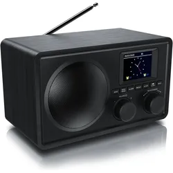 Bearware, Wecker, Radiowecker DAB+, UKW Weckerfunktionen, Bluetooth, USB-Port, Sleeptimer, Schlummerfunktion, schwarz