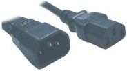 Computer Gear Power Extension Cable IEC C14 to C13 10A 1m Black