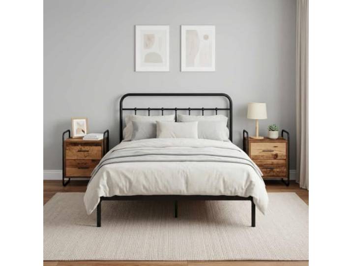 Coespram Hängender Nachttisch 2er Set Wandnachttisch Altholz 40x30x50 cm Wandmontierter Nachttisch im 2er Set aus Holzwerkstoff in Altholz-Optik für Platzersparnis und Ordnung im Schlafzimmer.