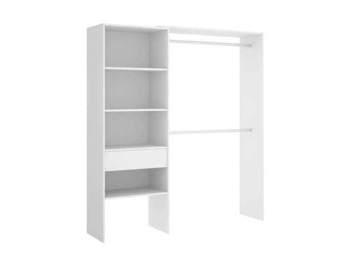 Grande armoire effet bois blanc 160x40 cm