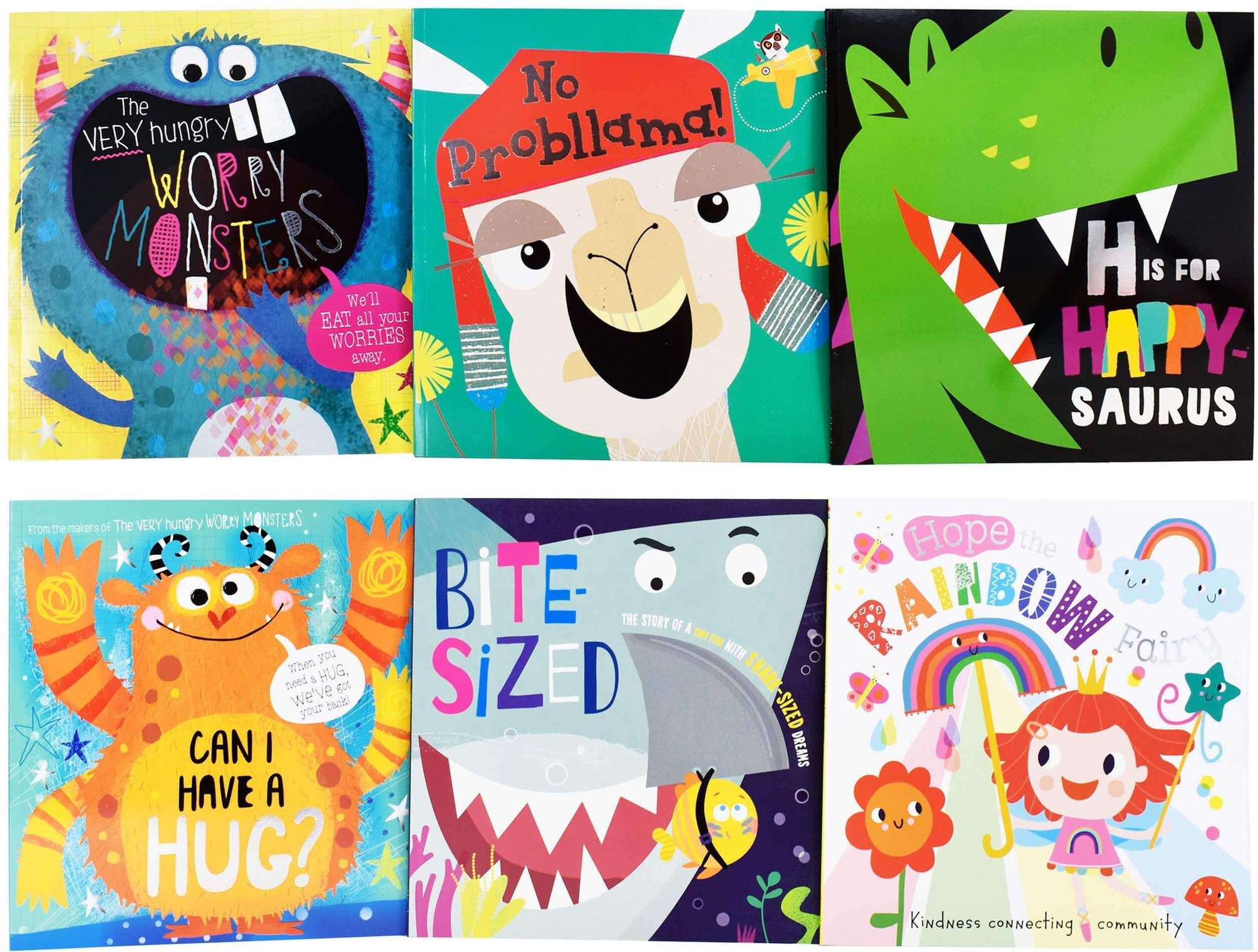 Make Believe Ideas The Very Hungry Worry Monsters & Friends 6 Books Collection Set – Feelings & Emotional Learning Collection for Kids
