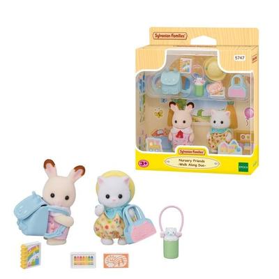 Sylvanian Families L5747 - Nursery Friends Walk Along Duo, Erlebniskindergarten Freunde Sonnenschein, Puppen-Spielset