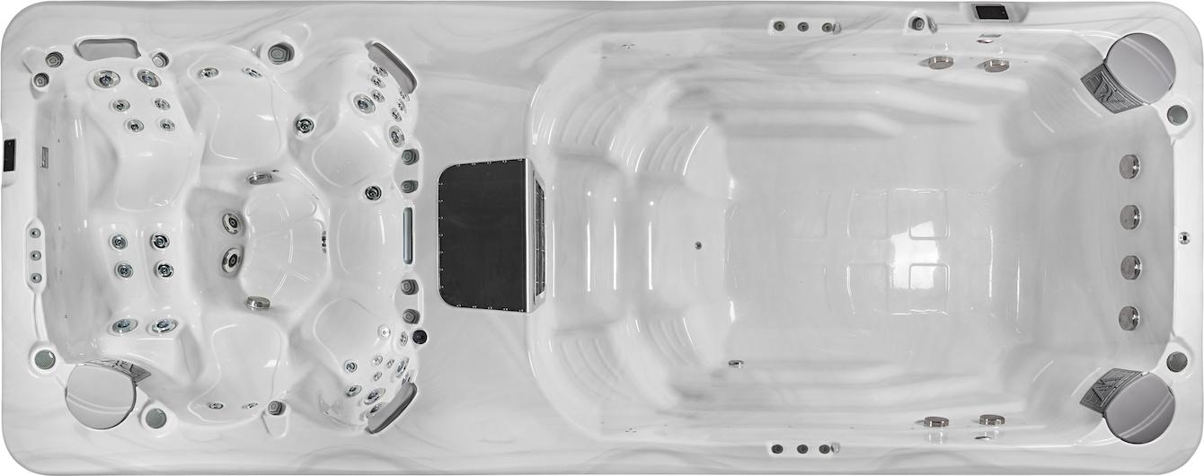 Wellis Rio Grande W-Flow Life Swim Spa Außenwhirlpool inkl. Thermoabdeckung Sterling Silver