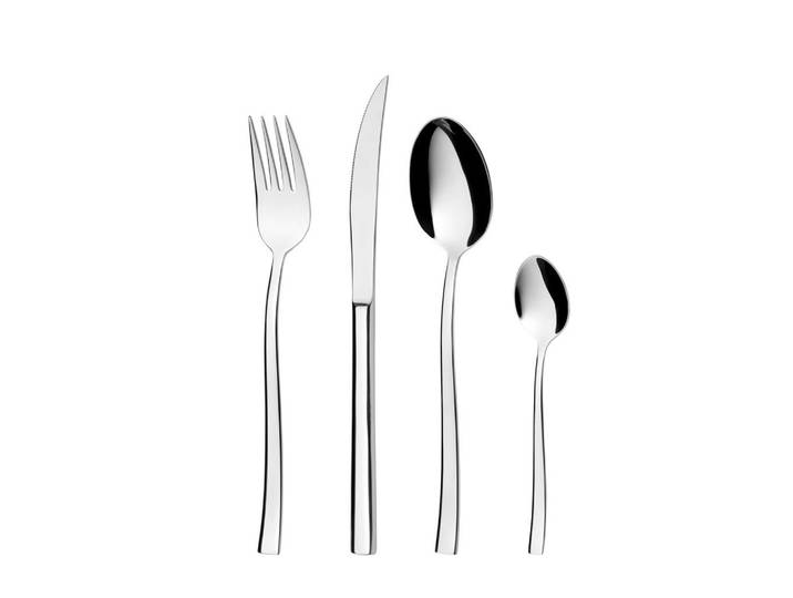 Collini Besteckset Otto, Silberfarben, Metall, 24-teilig, rostfrei, Besteck, Besteck-Sets