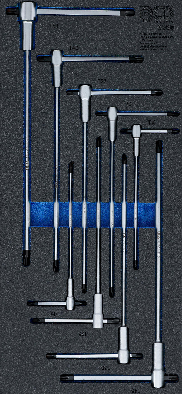 BGS technic Schroevenset met schuifgreep 1239,6 mm