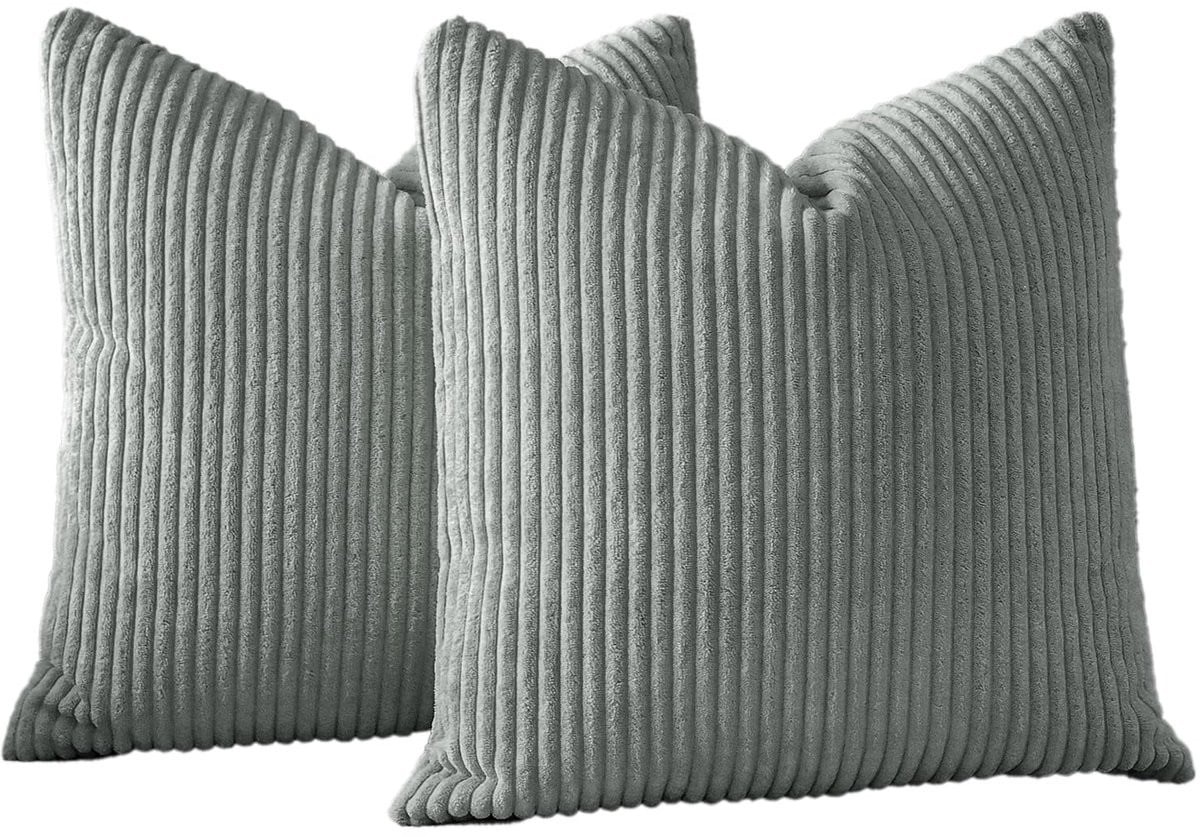 Ibenzoa Set van 2 corduroy kussenhoezen