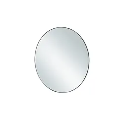Spiegel  Moerna , schwarz , Glas,Aluminium,Metall , Maße (cm): T: 0.5  Ø: 50