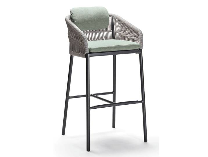 Stern Barsessel Jella Aluminium anthrazit matt Kordel Stone