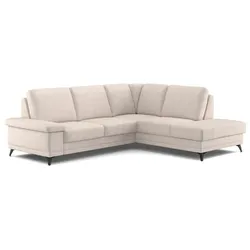 COTTA Ecksofa mit Funktion Boom Stoff Beige