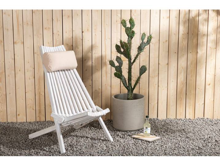 Garten-Loungesessel Active - aus Akazienholz in Weiß - Weiß - Luxusbetten24