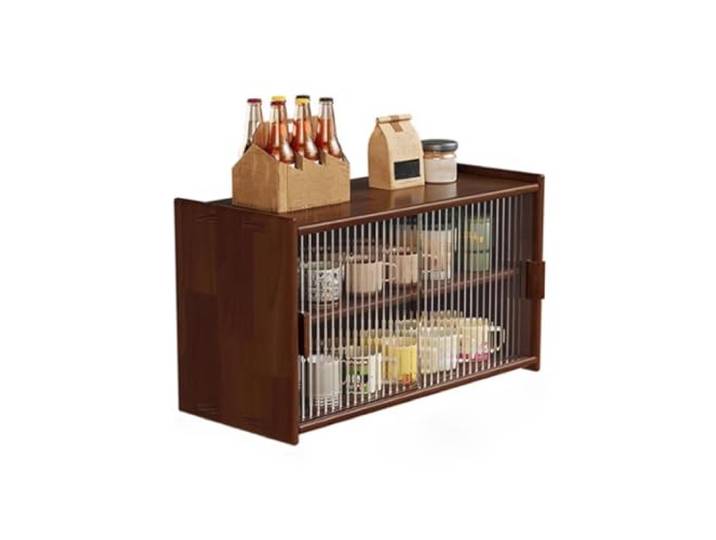 Küchenschrank Walnut wood dining table tea set rack desktop Lagerung