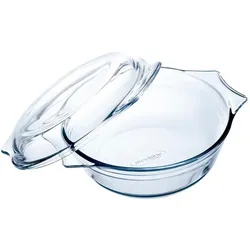 Ôcuisine Auflaufform, Gratinform, Glas, transparent, 1.5l, Ø 20cm, rund