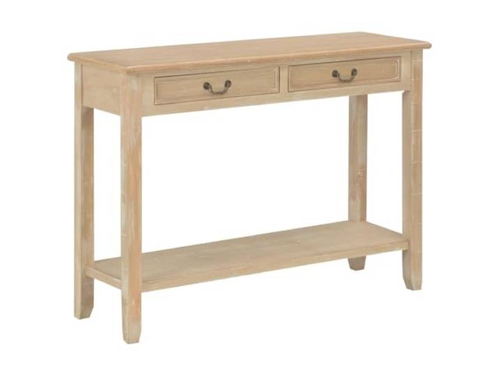KLGBNCVE Konsolentisch 110x35x80 cm MDF Kiefernholz Paulownia-Furnier mit 2 Vielseitig als Beistelltisch oder Sideboard nutzbar, Regalboden für zusätzlichen Stauraum, elegantes Paulownia-Furnier,