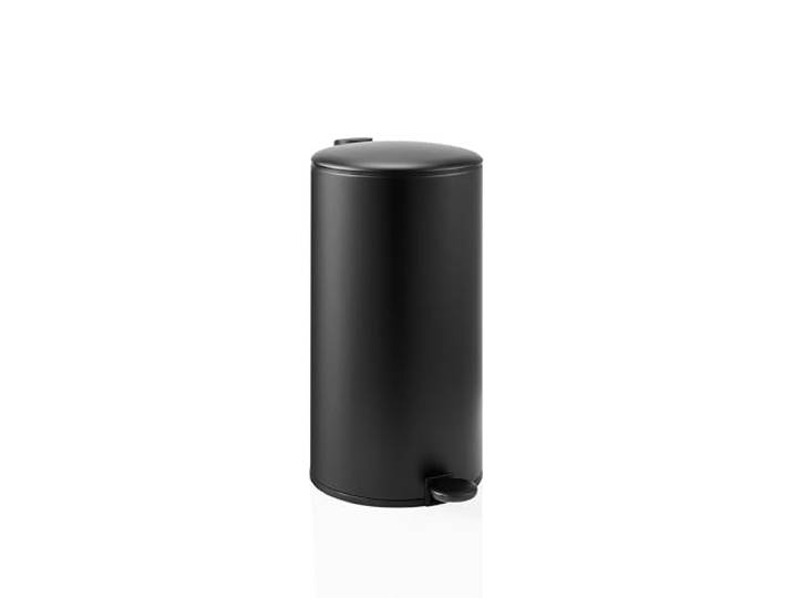 hjh OFFICE Poubelle ronde 30 L\, poubelle à pédale avec couvercle\, Softclose CLEAN STEP 2\, poubelle métallique avec seau intérieur\, Noir