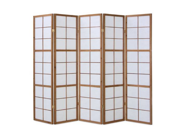 Homestyle4u Paravent Raumteiler Indoor Holz Sichtschutz Trennwand Shoji faltbar klappbar (3-teilig)