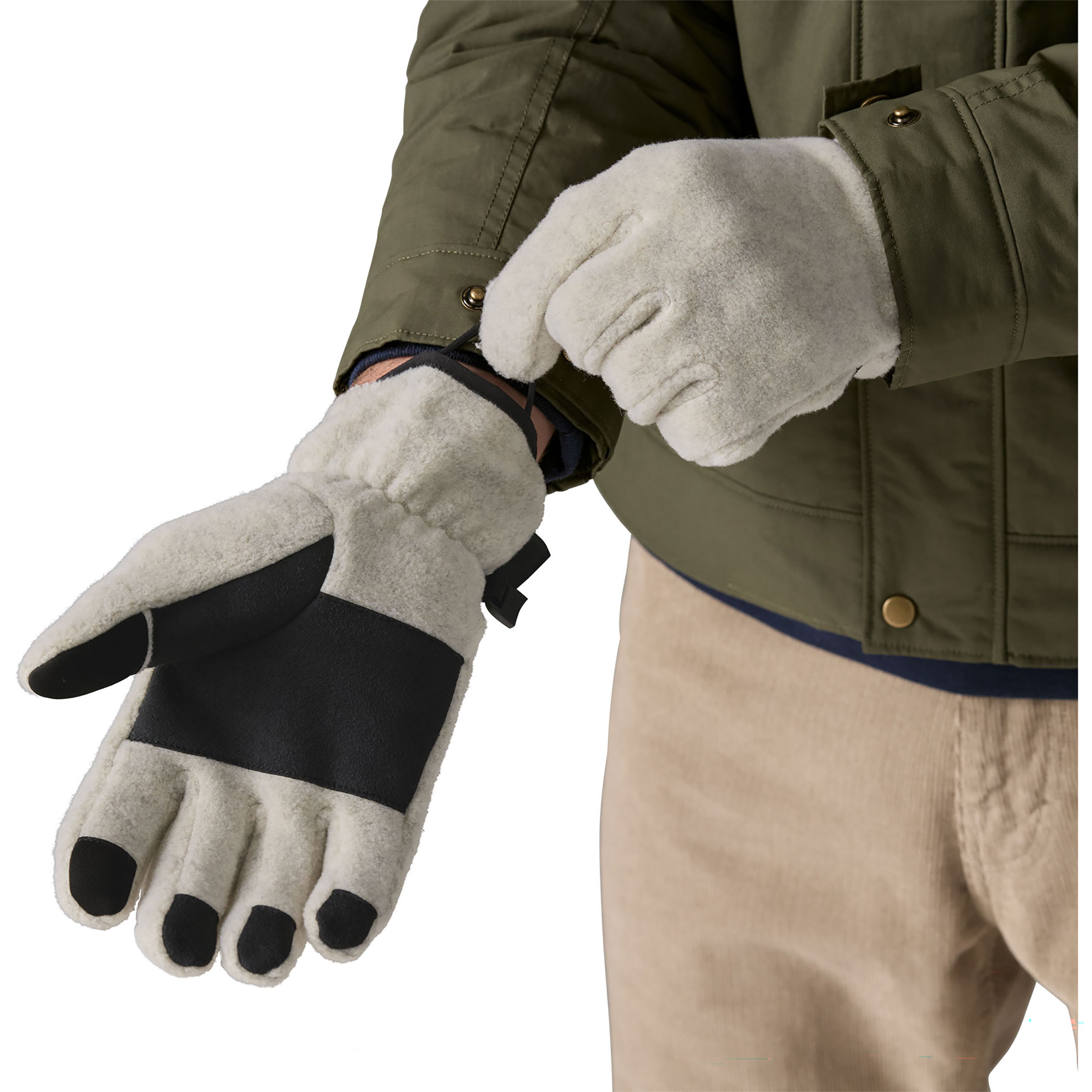 Patagonia Synch Fingerhandschuhe beige Größe S Trekking Atmungsaktiv