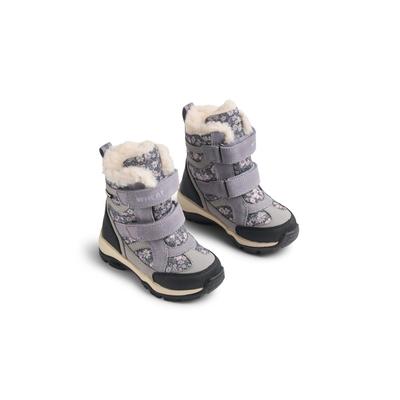 Stiefel WHEAT "WHEAT Winterboot Trailor Tex", Mädchen, Gr. 30, schwarz charcoal flowers, Leder, unifarben, Schuhe Stiefel