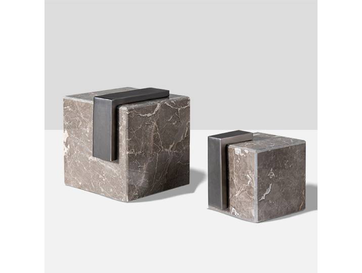 Nouvelle décoration en marbre chinois pour la maison, modèle de table basse, table d'entrée, table de chevet, décoration carrée en métal