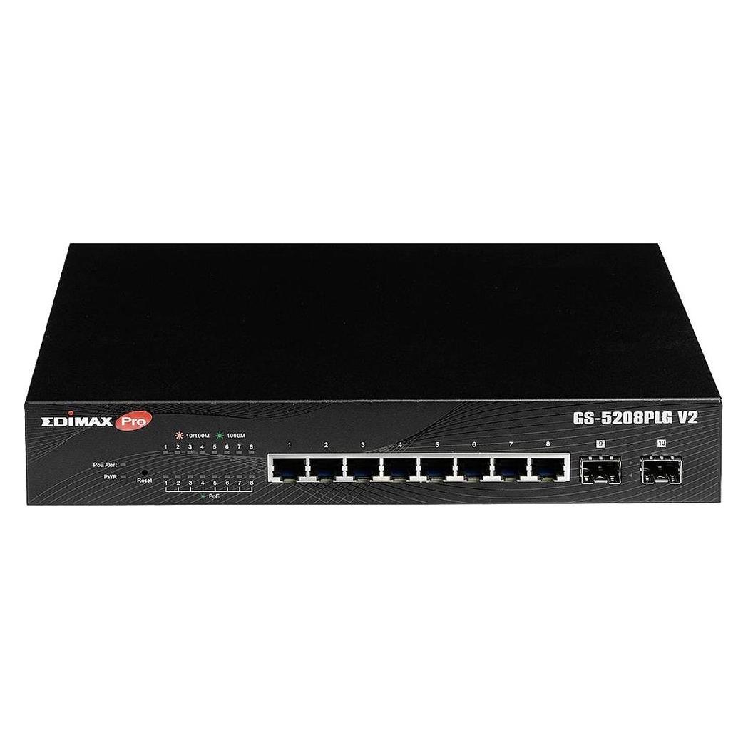 edimax Switch Pro 8x GE GS-5208PLG V2 POE (10 Ports) (GS-5208PLG V2)