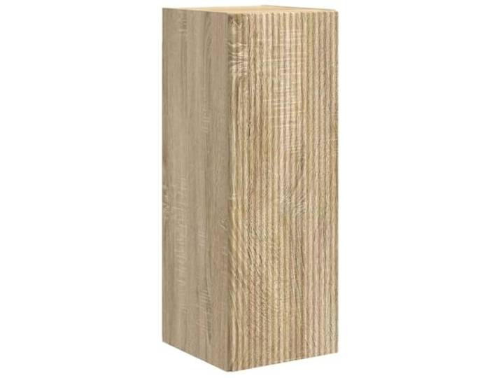 KTHLBRH TV-Wandschrank 30 x 31 x 80 cm Sonoma Holz Engineered Regale und Türen 90 °, Holzkonstruktion, minimalistisches Design, platzsparende Wandmontage