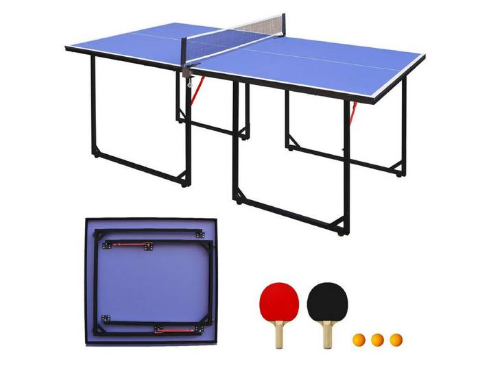 FELIXLEO Tischtennisplatte 6ft Mid Size Table Tennis Table, Foldable 2 3 (1-tlg)